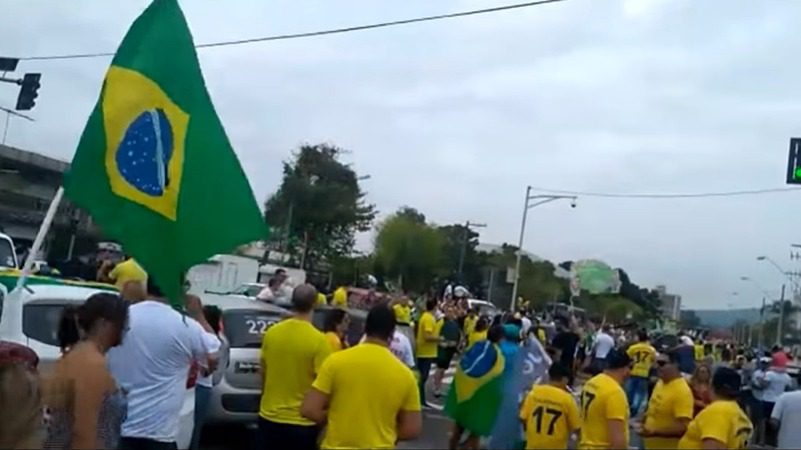 Manifestação pró-Bolsonaro