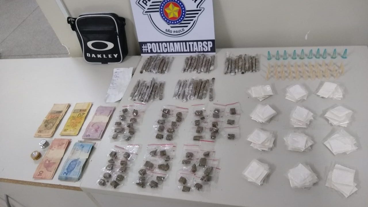 Drogas apreendidas pela PM em Itaquaquecetuba