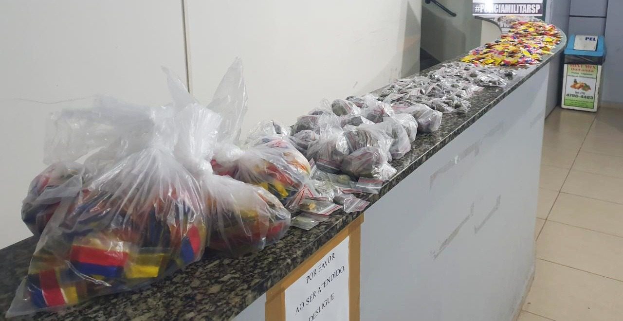 Drogas apreendidas pela PM SP em Mogi das Cruzes