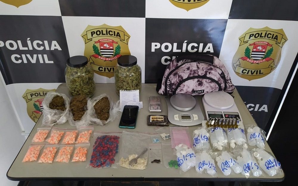 Drogas apreendidas pela Polícia Civil