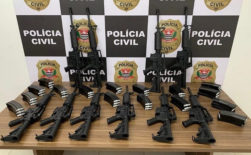 Armas apreendidas pela Polícia Civil