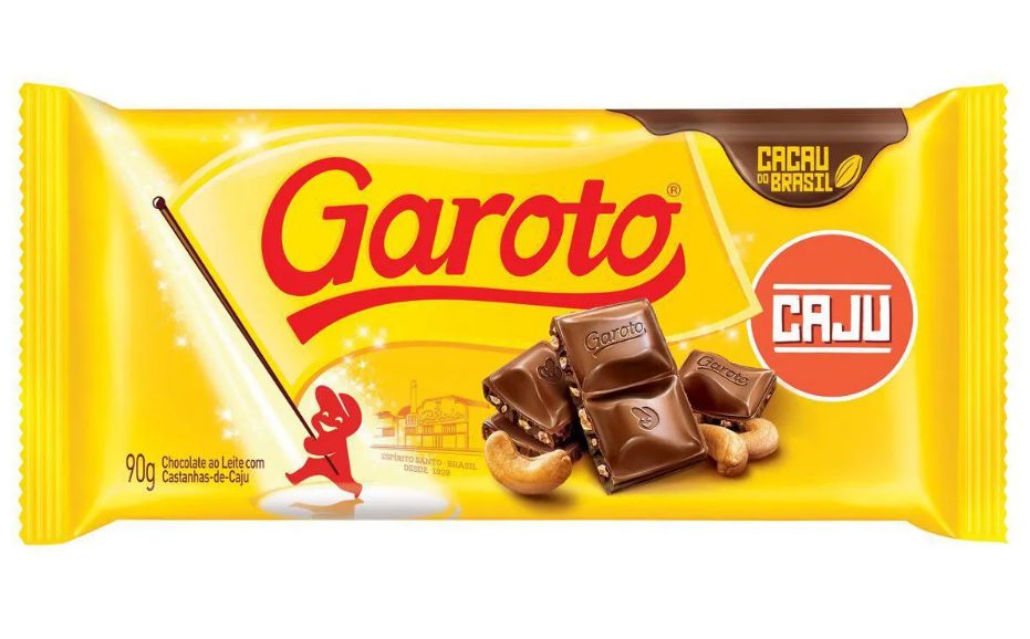 Chocolate Garoto Ao Leite Castanha de Caju