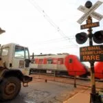 Passagem de nível da CPTM em Jundiapeba - Mogi das Cruzes