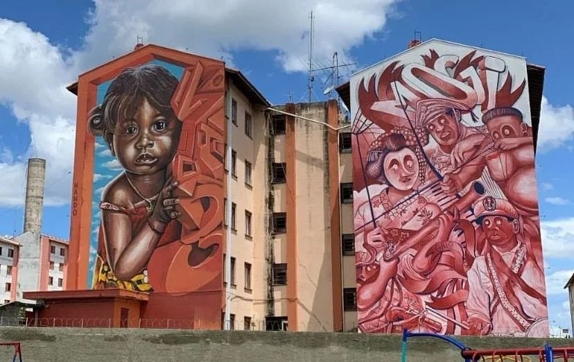 Conjunto habitacional em Cezar de Souza - Grafite