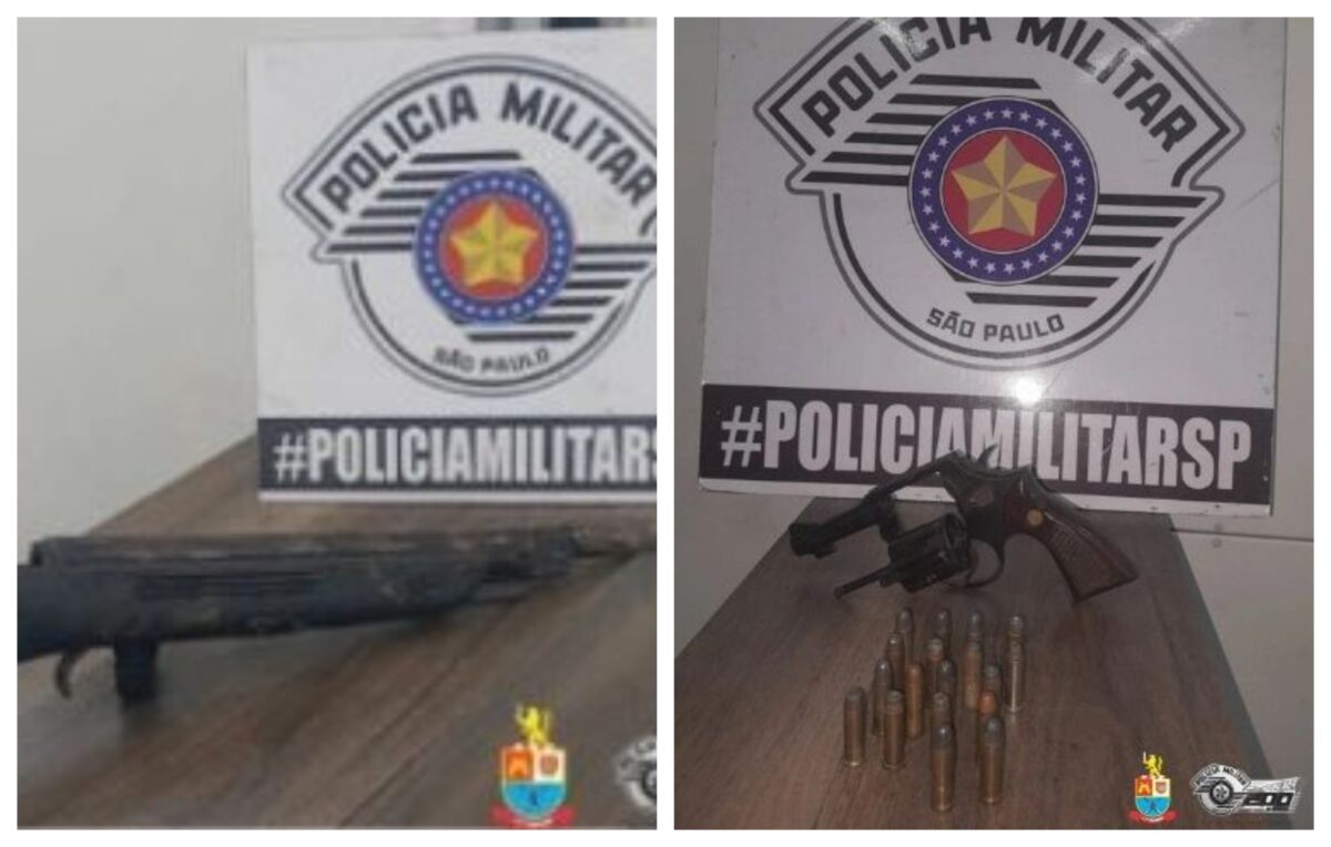 Armas apreendidas pela PM em Mogi das Cruzes