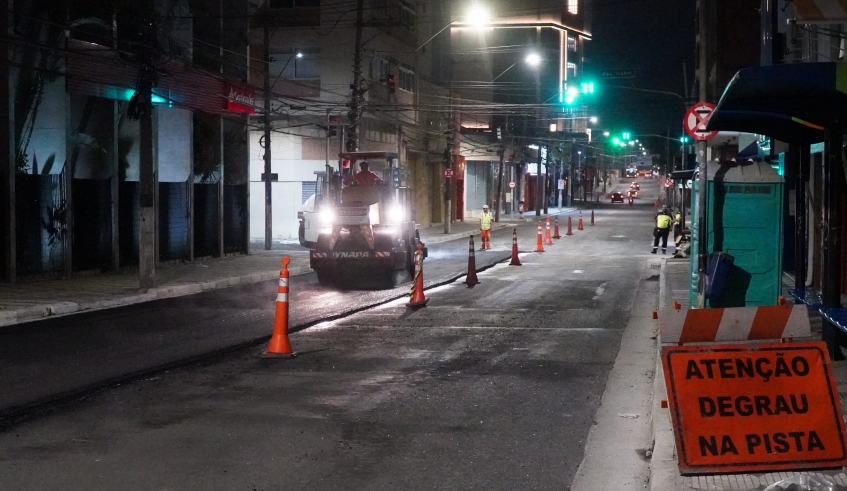 Avenida dos Bancos - Obras noturnas
