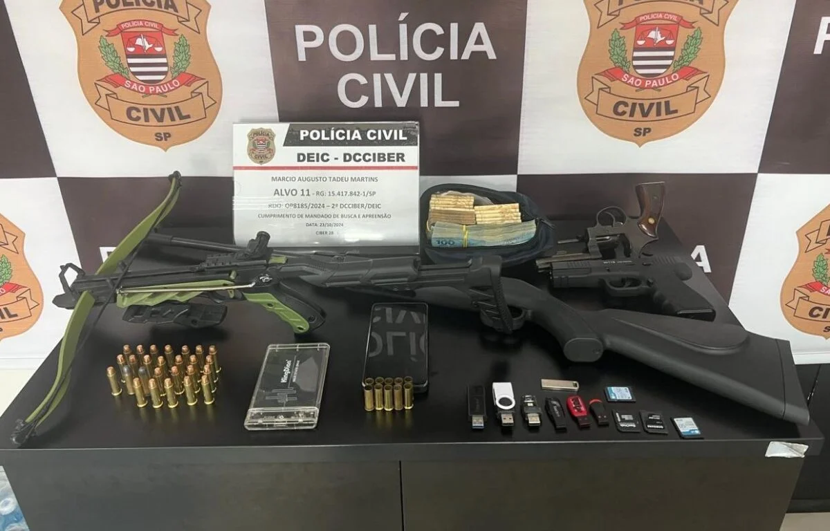 Armas apreendidas pela Polícia Civil