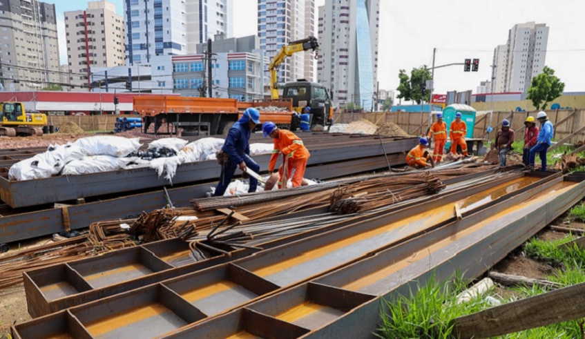 Obras para retirada da Rotatória do Habib's