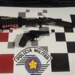 Armas apreendidas pela PM em Guararema