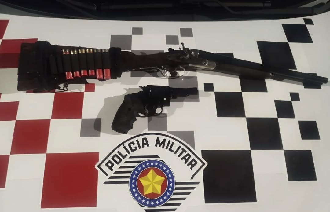 Armas apreendidas pela PM em Guararema