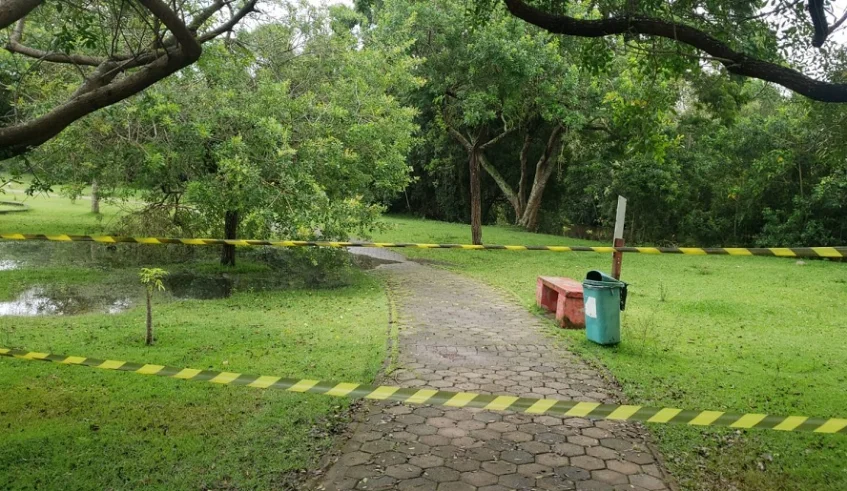 Interdição do parque Centenário em Mogi das Cruzes