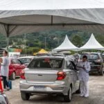 Drive Thru da vacinação em Mogi das Cruzes