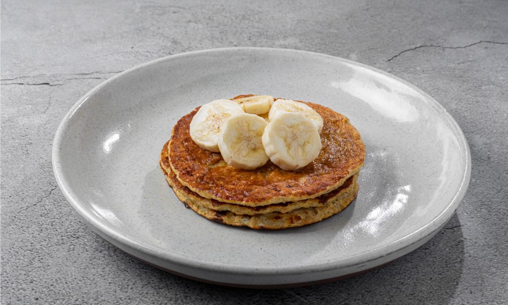 Panqueca fitness de banana e aveia