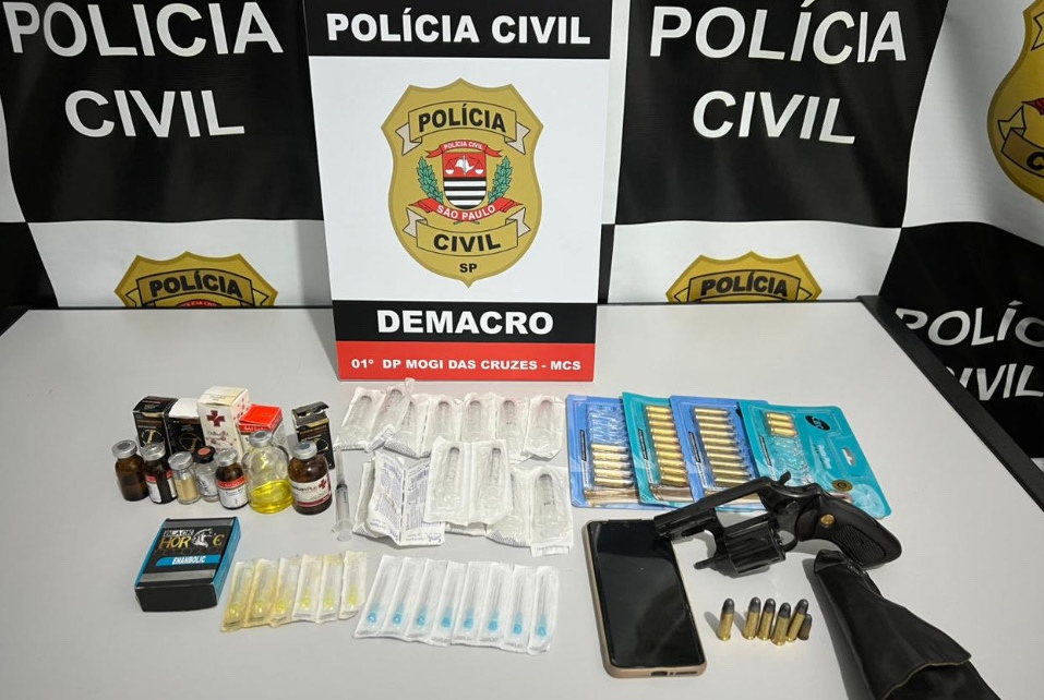 arma apreendida em Mogi das Cruzes