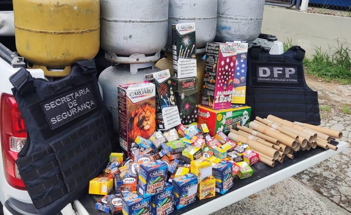 fogos apreendidos em Mogi