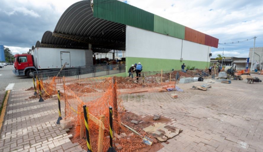 Obras no Mercado do Produtor em mogi das Cruzes