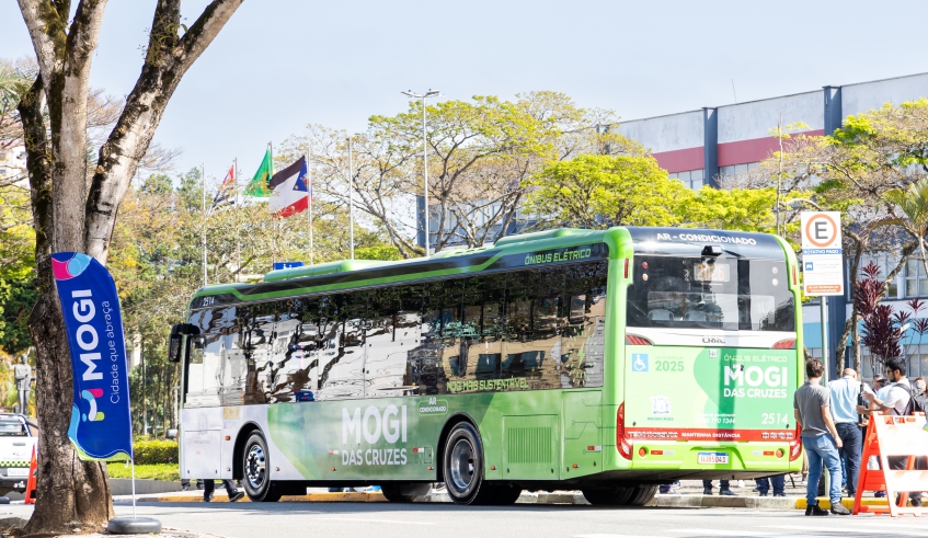 Novo ônibus elétrico em Mogi das Cruzes