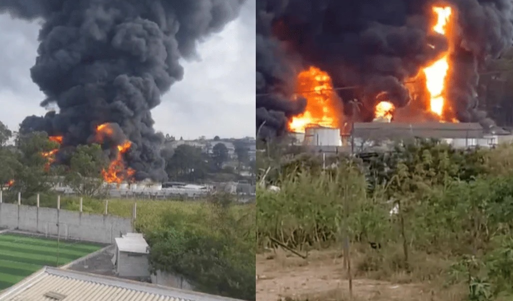 Incêndio em fábrica em Itaquaquecetuba