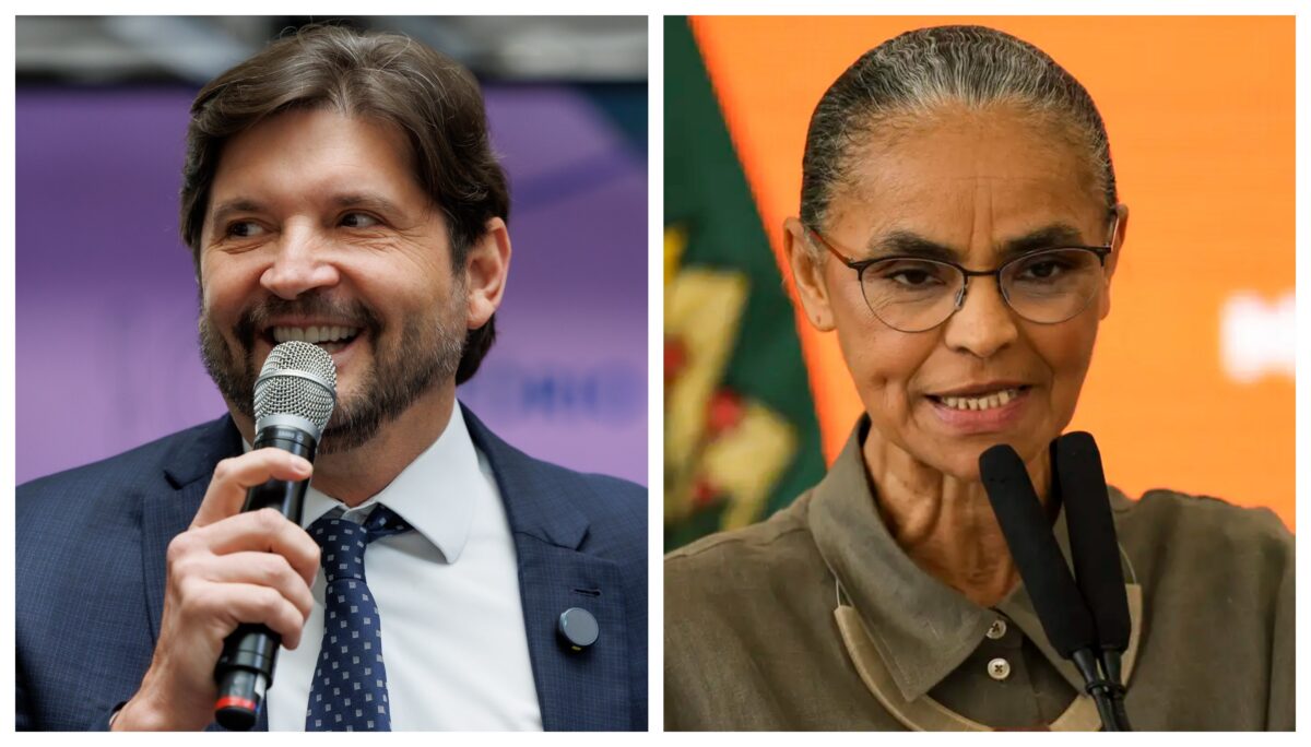 André do Prado e Marina Silva