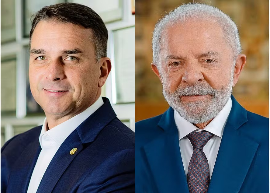 Flavio Bolsonaro e Lula